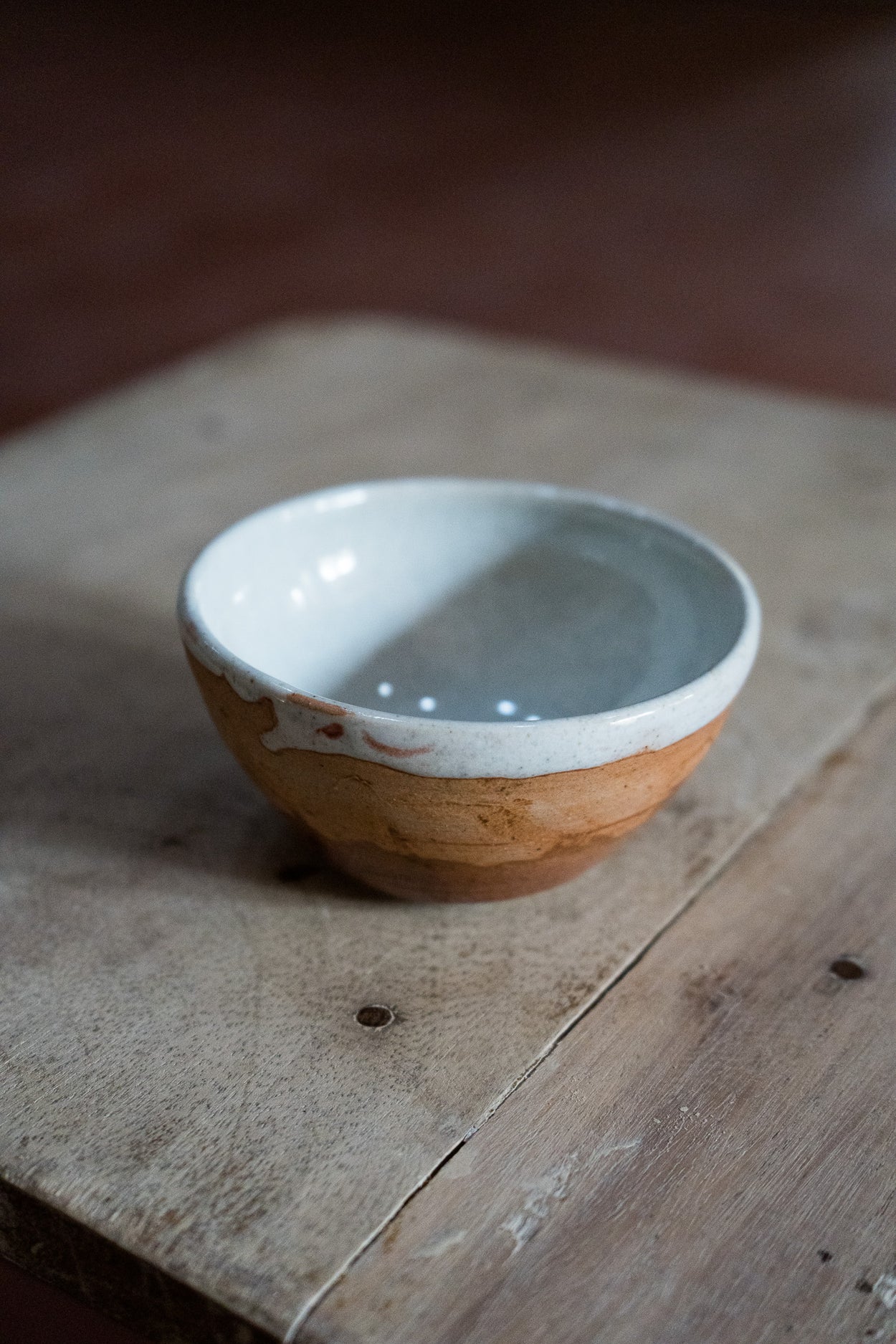 Seconds White Speckled Bowl -2