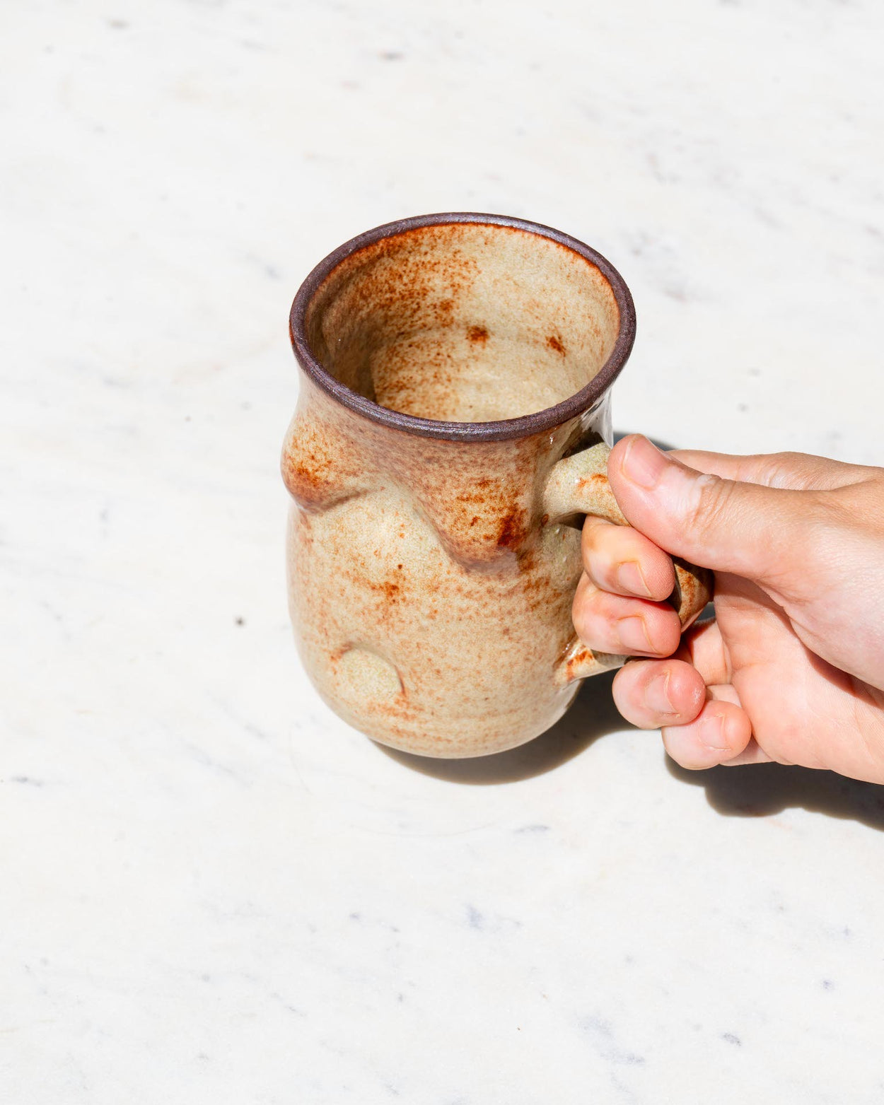 Bhoomi Boob Mug - Speckled Rust Medium
