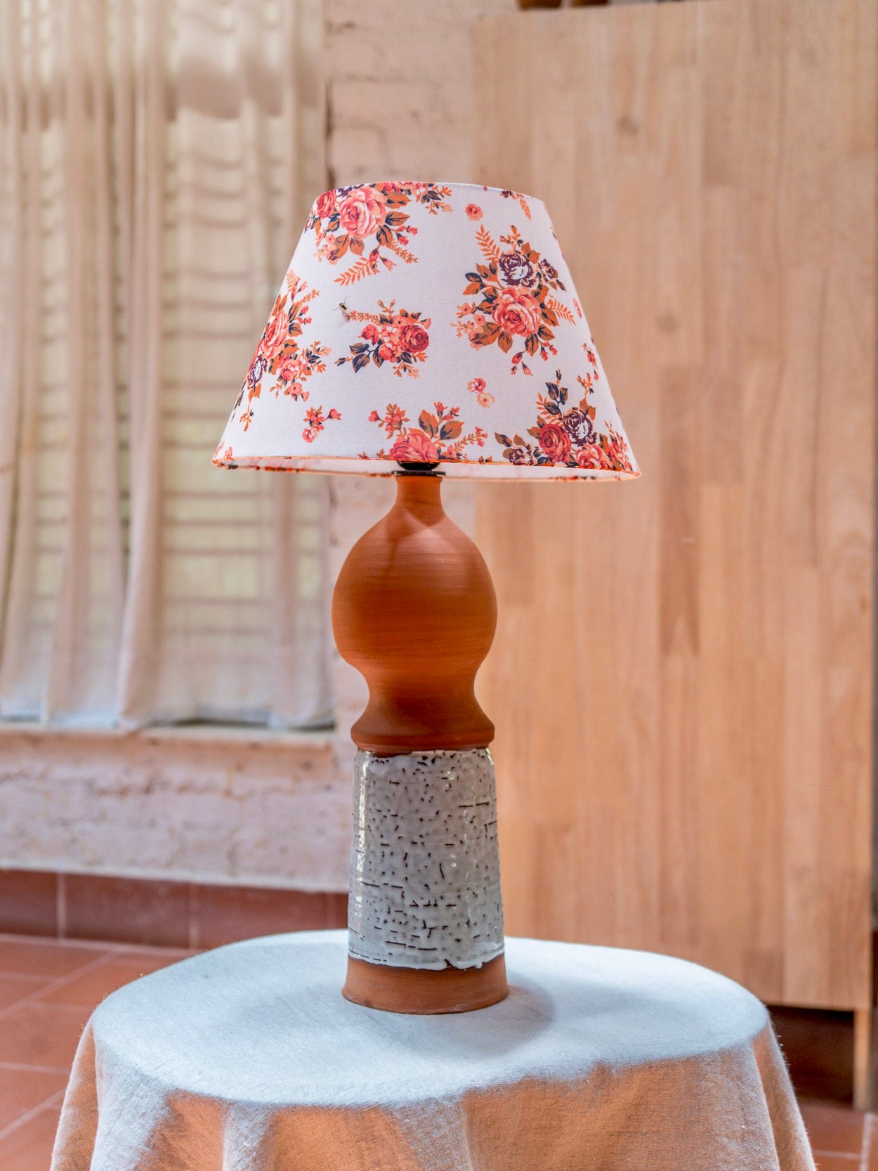 Terraoctta Rose Table Lamp
