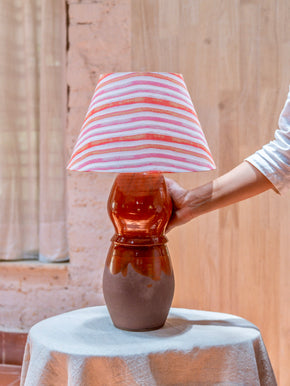 Cinnamon Stripe Table Lamp