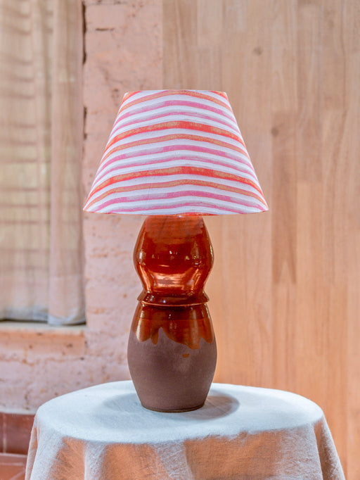 Cinnamon Stripe Table Lamp