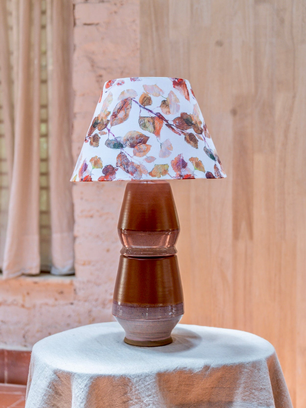 Teak Ember Table Lamp