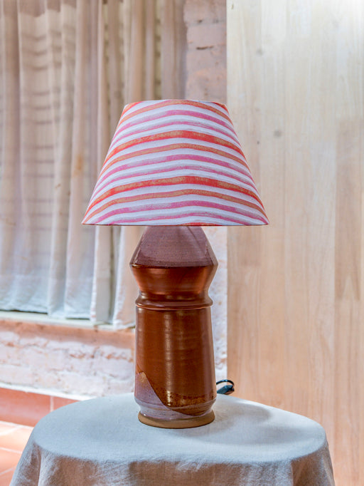 Red Earth Stripe Table Lamp