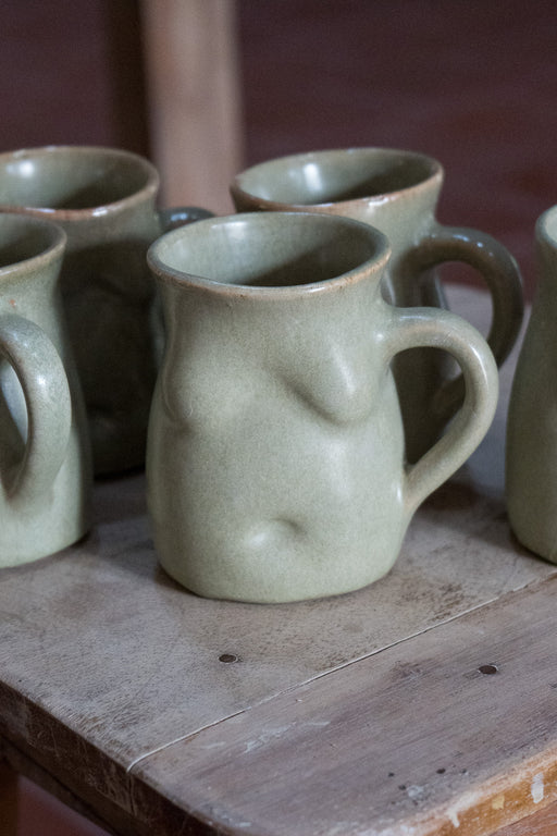 Defective Boob Mug - Olive