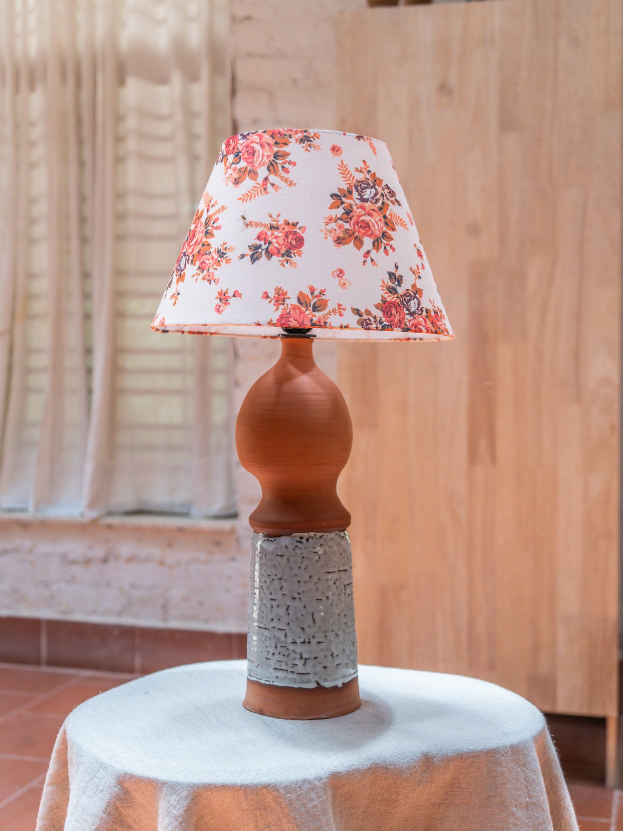 Terraoctta Rose Table Lamp
