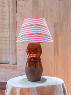 Cinnamon Stripe Table Lamp