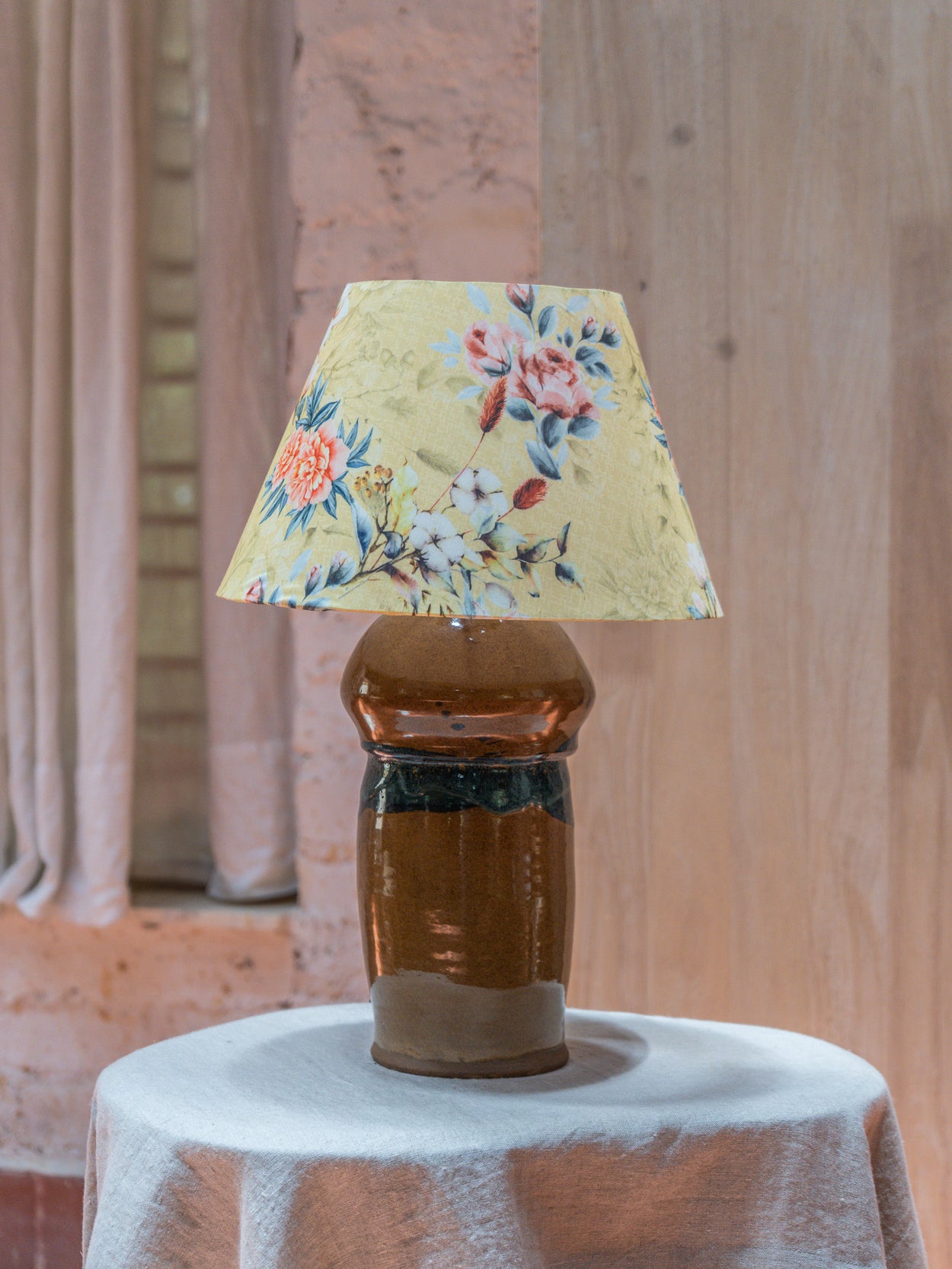 Honey Teak Table Lamp