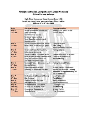 Glaze Developement Course By Tinni Arora