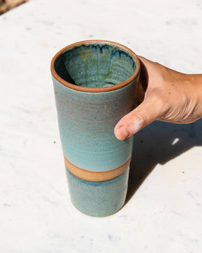 Teal Rock Vase